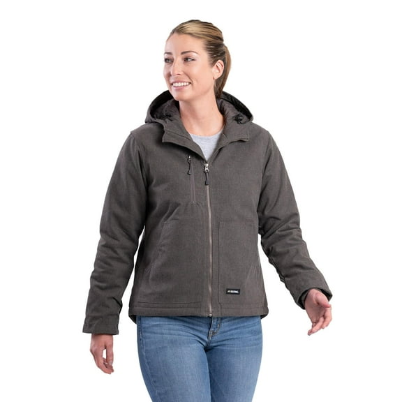 Berne Women's Softstone Modern Heathered jacket, X-Large Regular, Titanium