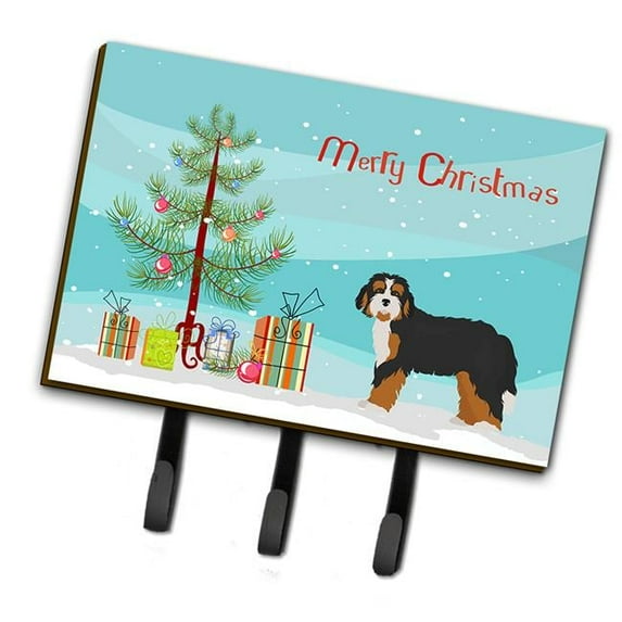 Bernedoodle Christmas Tree Leash or Key Holder