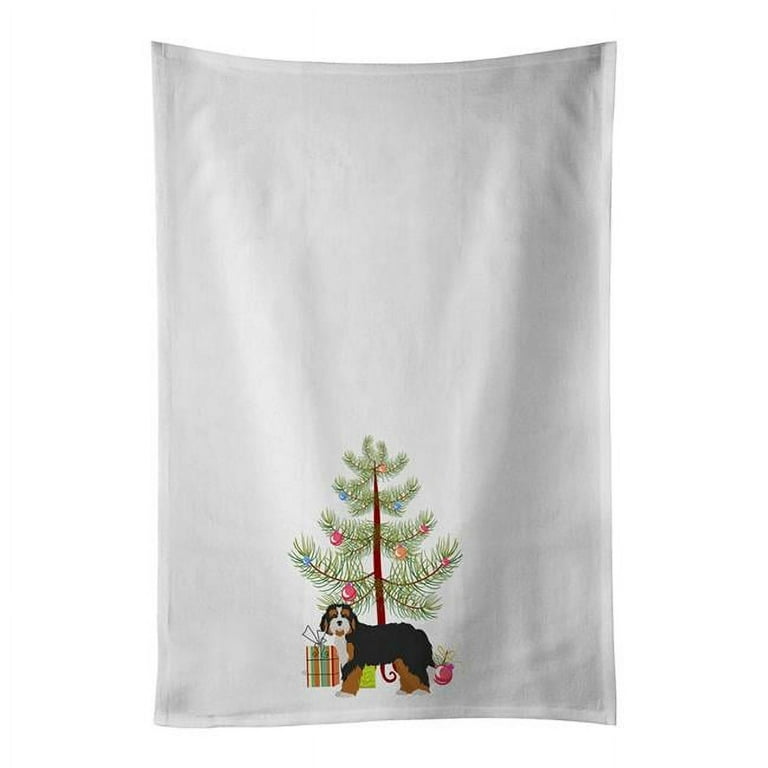 Bernedoodle Christmas Tree White Kitchen Towel Set of 2 Dish Towels Walmart
