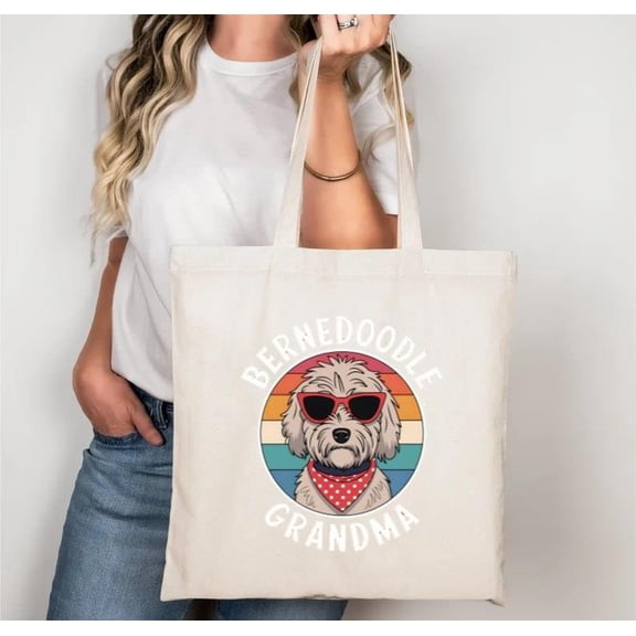 Bernedoodle Dog Nana Tote Bag for Mother's Day Fun, a gift just for you