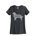 thumbnail image 1 of Bernedoodle Dog Silhouette Women's Fashion Relaxed T-Shirt Tee Charcoal Grey X-Large, 1 of 3
