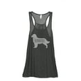 thumbnail image 1 of Bernedoodle Dog Silhouette Women's Fashion Sleeveless Flowy Racerback Workout Yoga Tank Top Charcoal Grey Small, 1 of 3