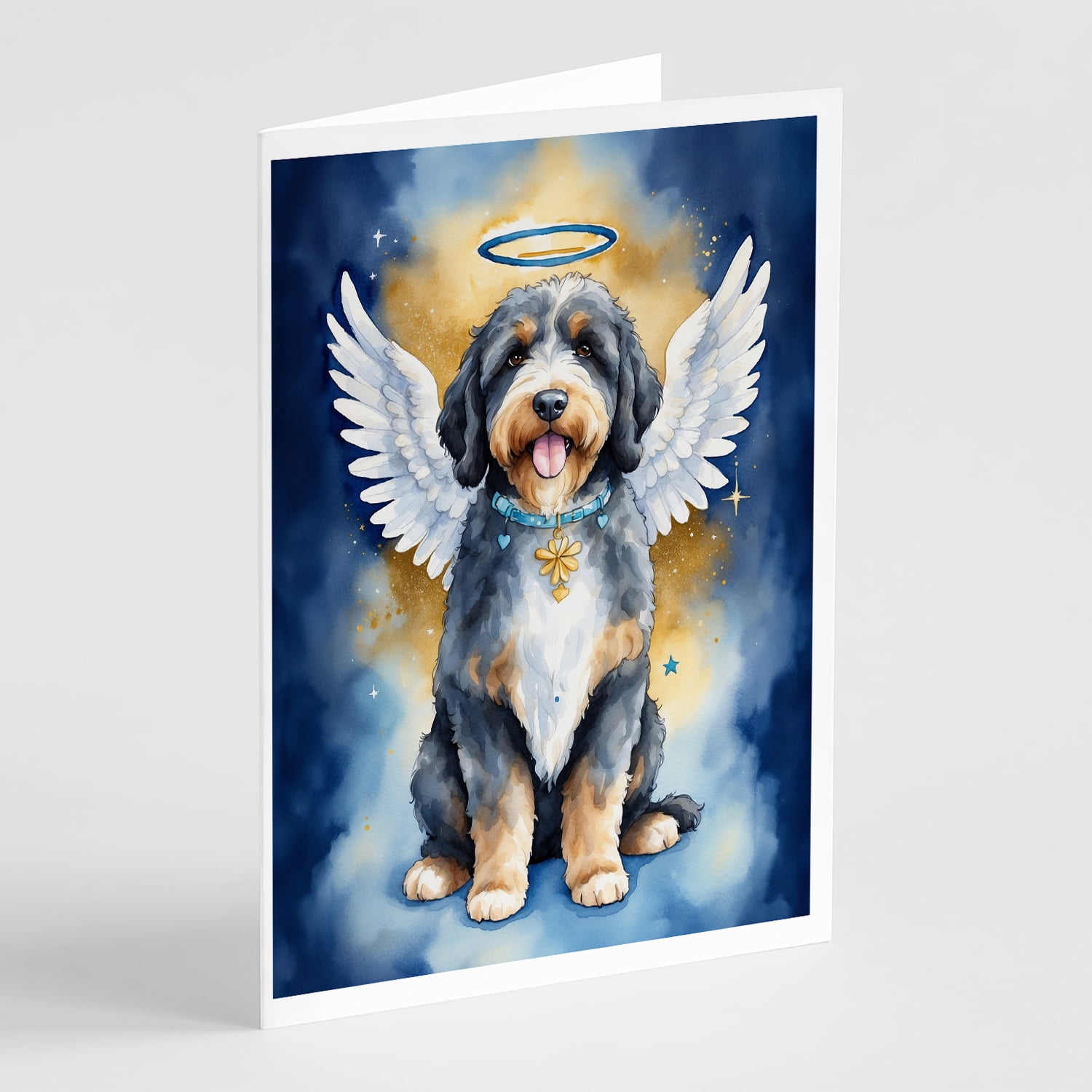 Bernedoodle My Angel Greeting Cards Pack of 8 7 in x 5 in