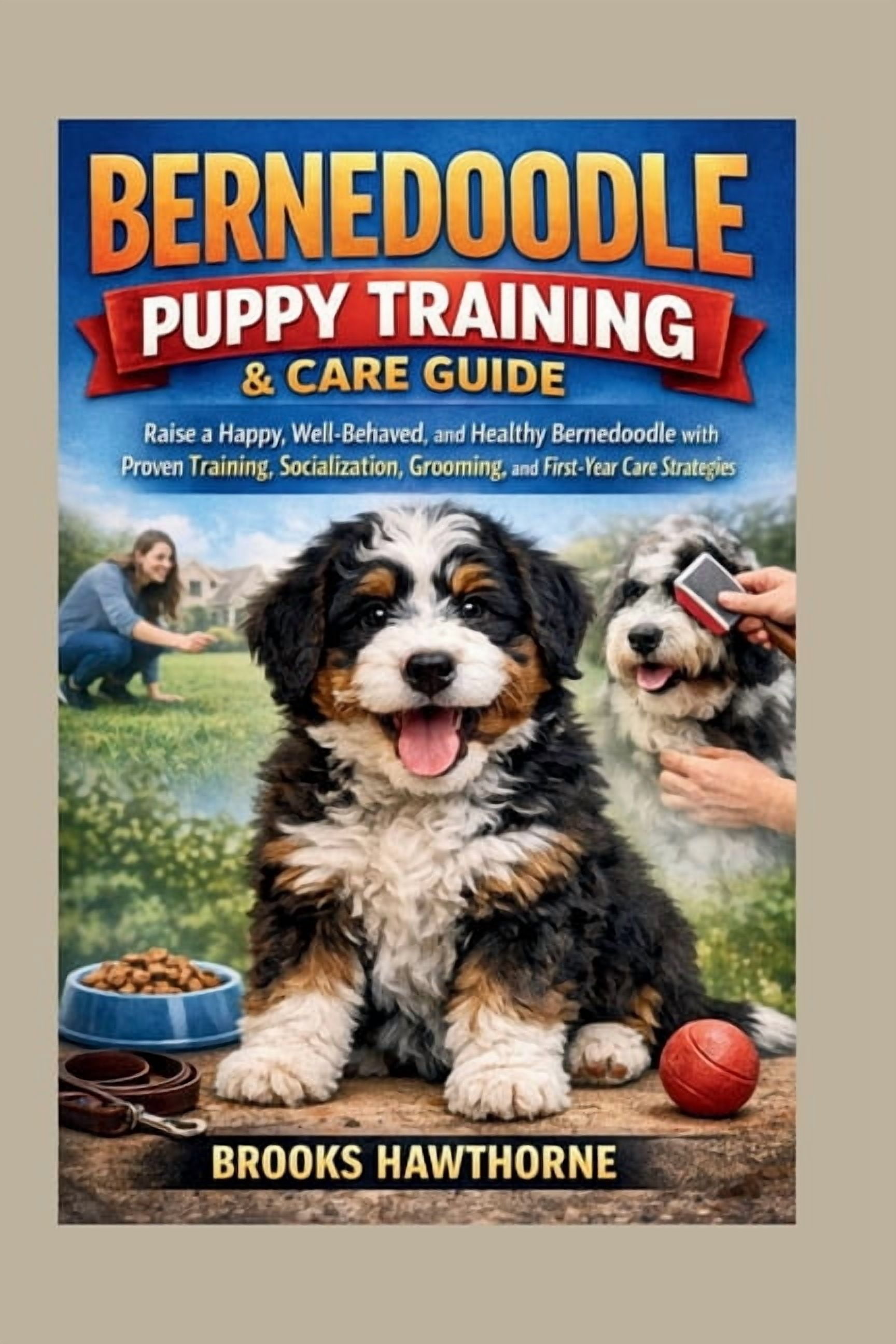 Bernedoodle Puppy Training & Care Guide: Raise a Happy, Well-Behaved, and Healthy Bernedoodle with Proven Training, Soci, (Paperback)