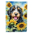 thumbnail image 1 of Bernedoodle in Sunflowers Garden Flag 11.25 in x 15.5 in, 1 of 5