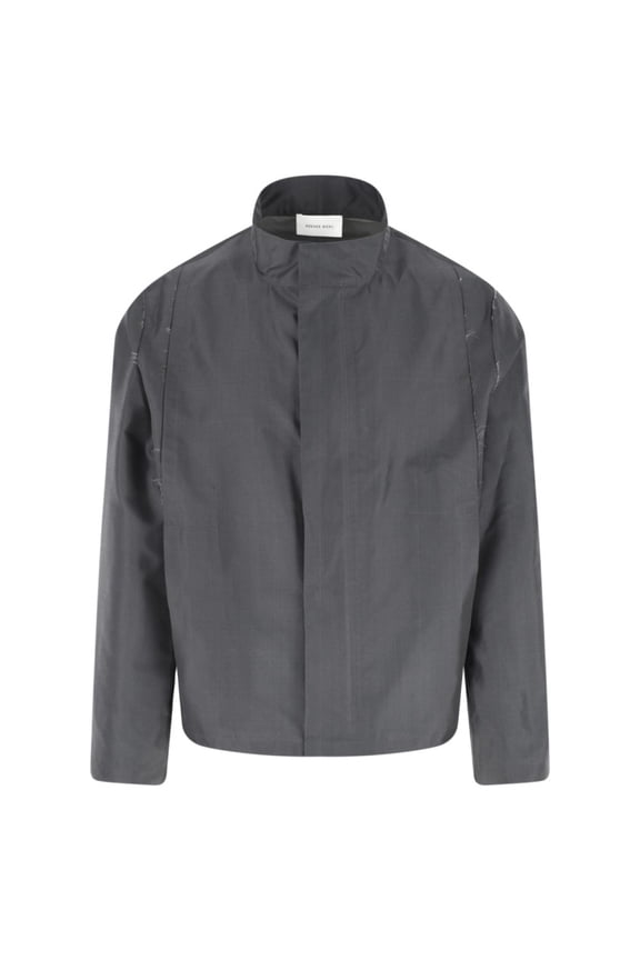 Grey Field Silk-Blend High Collar Jacket (Men's)