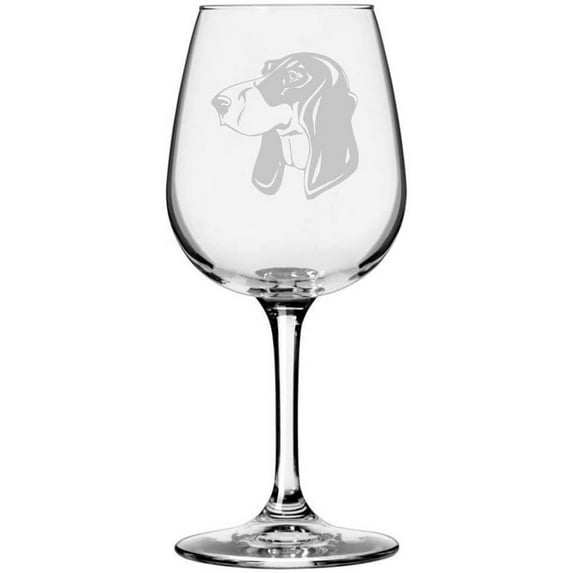 Berner Niederlaufhund Small Bernese Hound Dog Themed Etched 12.75oz Libbey Wine Glass