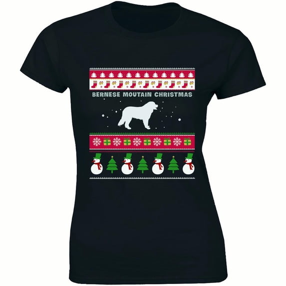 Bernese Christmas - Xmas Holiday Dog Lover Women's Ugly T-Shirt