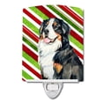 thumbnail image 1 of Bernese Mountain Dog Candy Cane Holiday Christmas Ceramic Night Light, 1 of 1