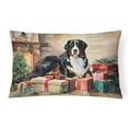 thumbnail image 1 of Bernese Mountain Dog Cozy Christmas Throw Pillow 12 in x 16 in, 1 of 4