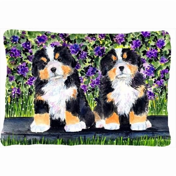 Bernese Mountain Dog Decorative Indoor & Outdoor Fabric Pillow - 12 x 16 in.