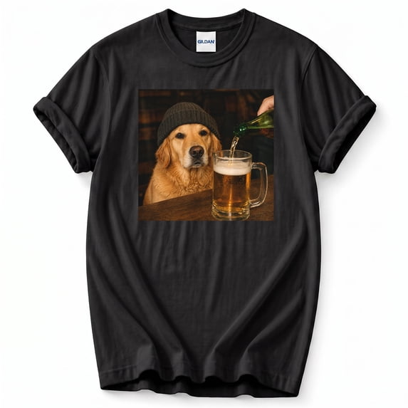 Bernese Mountain Dog Drinking Beer T-Shirt – Funny Dog Meme – Animal Lovers Gift