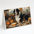 thumbnail image 1 of Bernese Mountain Dog Fall Kitchen Pumpkins Greeting Cards and Envelopes Pack of 8 7 in x 5 in, 1 of 3