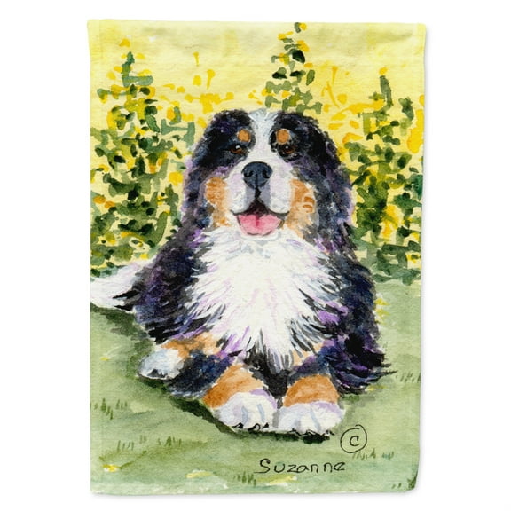 Bernese Mountain Dog Flag Canvas House Size