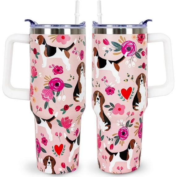 Bernese Mountain Dog Gifts for Women Cute Dog Tumbler Coffee Cup Bernese Mountain Travel Mug 20 Oz Stainless Steel Insulated Cup With Lid and Straw