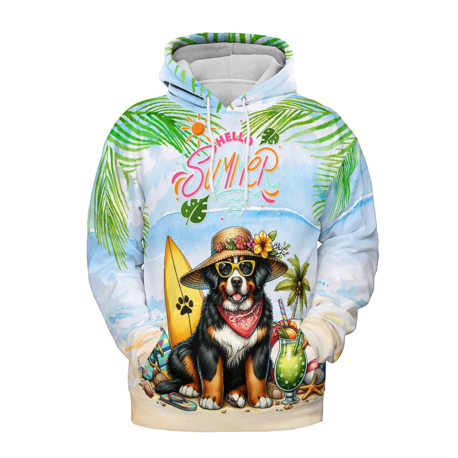 Polynesian Kid Hoodie Dog Lover With German Shepherd - Sunset At The Beach LT7