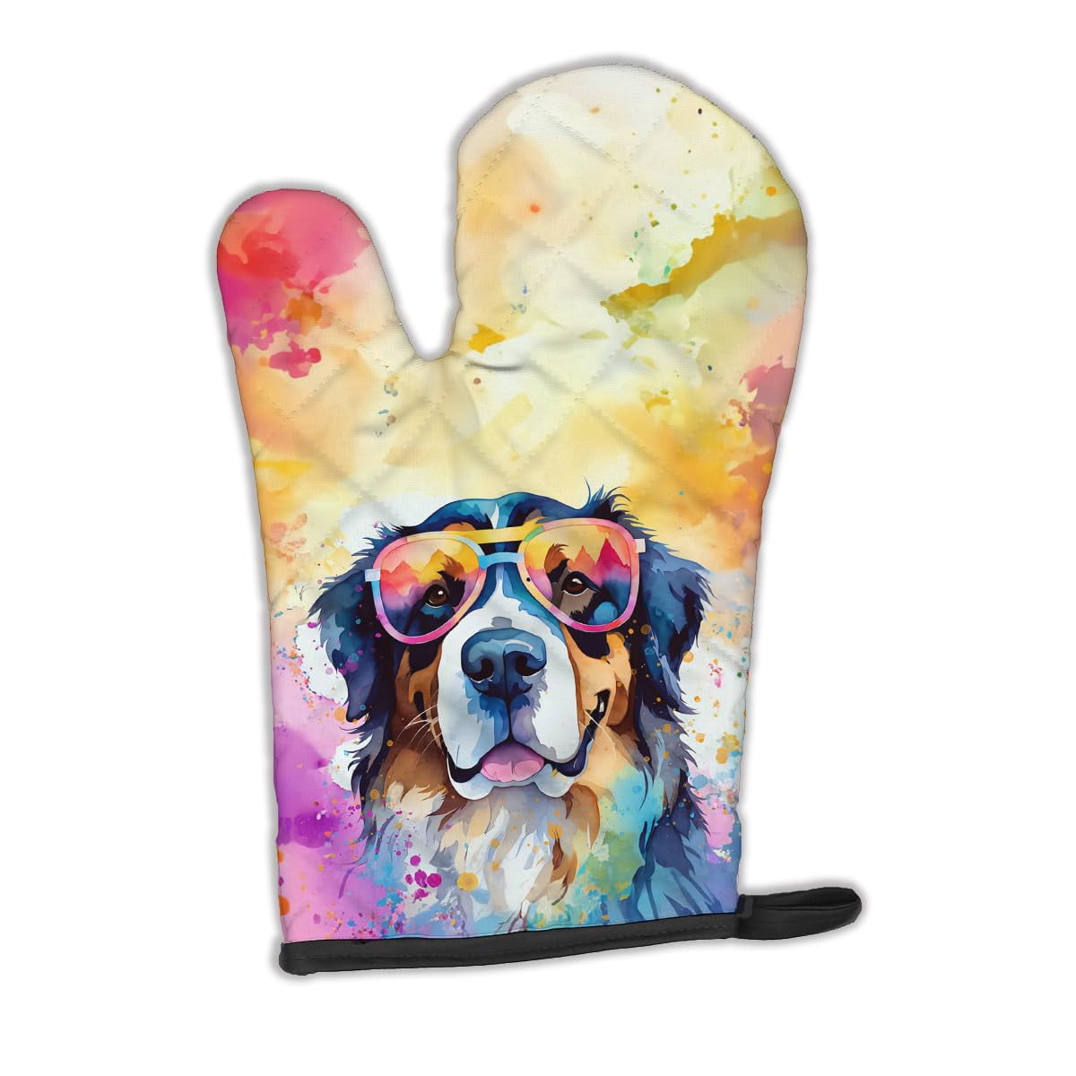 Bernese Mountain Dog Hippie Dawg Oven Mitt 8.5 in x 12 in