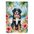 thumbnail image 1 of Bernese Mountain Dog Luau Garden Flag 11.25 in x 15.5 in, 1 of 2