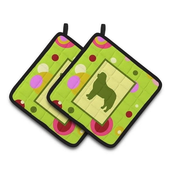 Bernese Mountain Dog Pair of Pot Holders - 7.5 x 3 x 7.5 in.