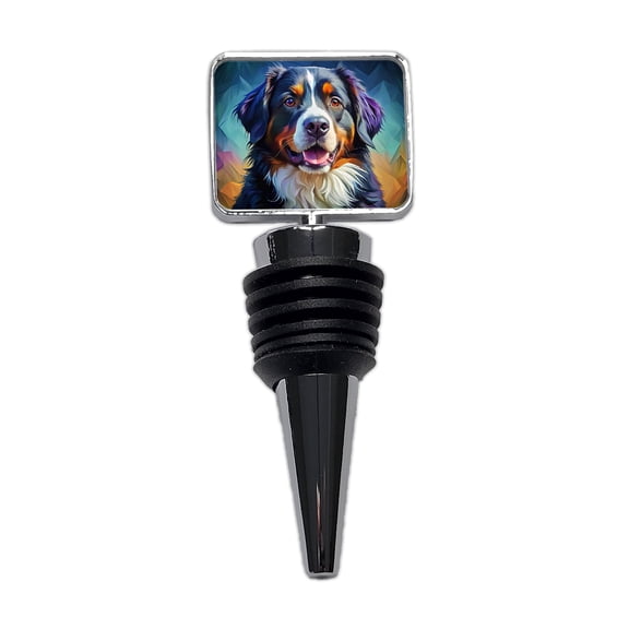 Bernese Mountain Dog Pop Art Wine Bottle Stopper Cap Plug