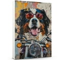 thumbnail image 1 of Bernese Mountain Dog Poster Riding A Motorcycle - Bernese Mountain Dog Canvas Wall Art For Bedroom Decor - Wall Art Bedroom Aesthetic - Best Friend Birthday Gifts, 1 of 6