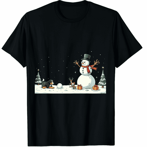 Bernese Mountain Dog Snowman Christmas Tree Xmas for Men Women