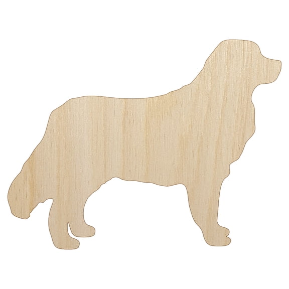 Bernese Mountain Dog Solid Wood Shape Unfinished Piece Cutout Craft DIY Projects - 4.70 Inch Size - 1/4 Inch Thick