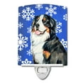 thumbnail image 1 of Bernese Mountain Dog Winter Snowflakes Ceramic Night Light, 1 of 2