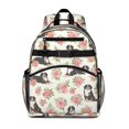 thumbnail image 1 of Bernese Mountain Dog and Rose Backpack for School, Cute School Bag with Adjustable Shoulder Straps and Padded Back, 15.25"x11.5"x5.25", 1 of 5