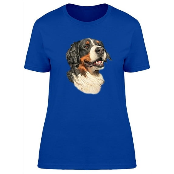 Bernese Mountain Watercolor Dog T-Shirt Women -Image by Shutterstock, Female Small