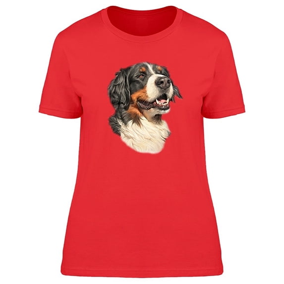 Bernese Mountain Watercolor Dog Tee Women's -Image by Shutterstock