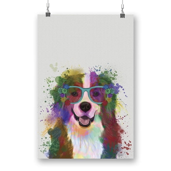 Bernese Rainbow Splash Poster - Fab Funky Designs,