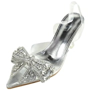 slim fit dress slacks Headlines Silver Ankle Strap Heeled Sandals With Diamante Bows – Club L  London