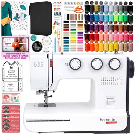 Bernette B35 Sewing Machine with Sewing Thread & 200+ Accessories