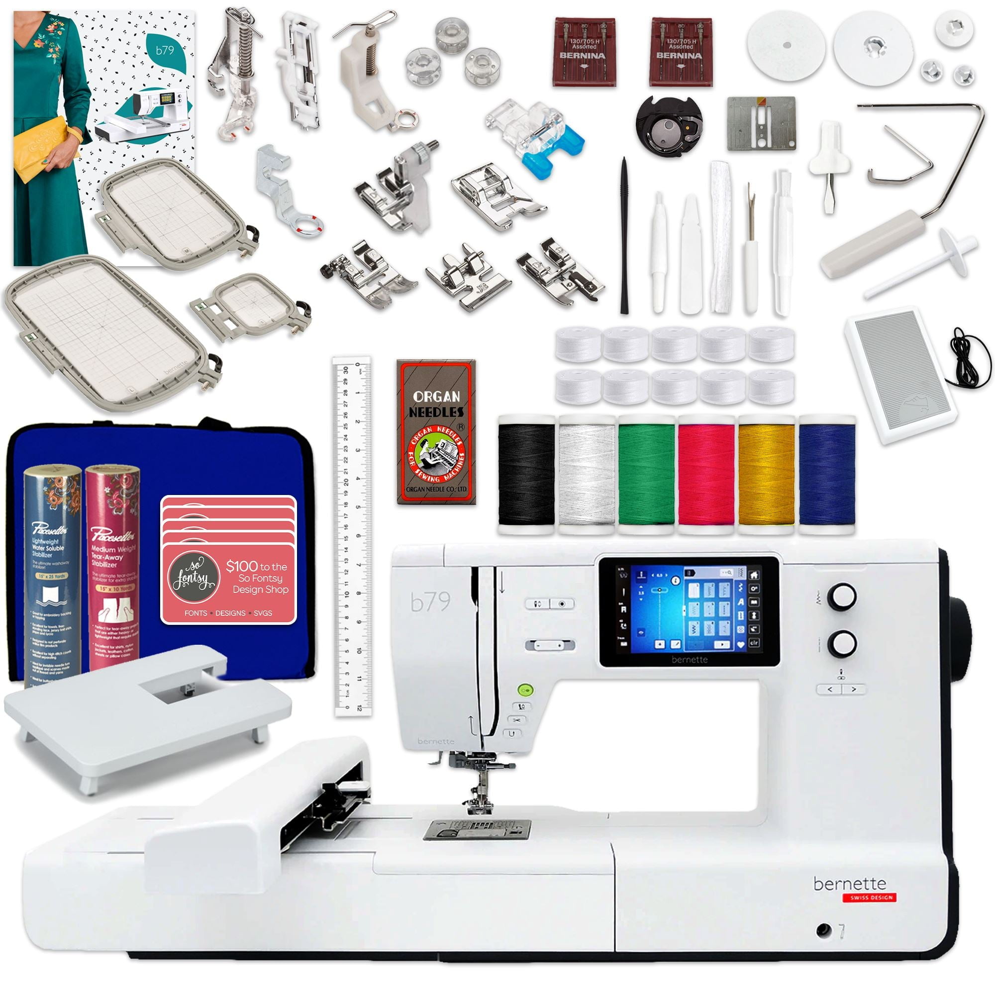 Brother SE2000 Computerized Sewing and Embroidery Machine, 5 x 7 Hoop  Area, LCD Touchscreen, 241 Built-In Stitches, 193 Embroidery Designs,  Wireless Technology 