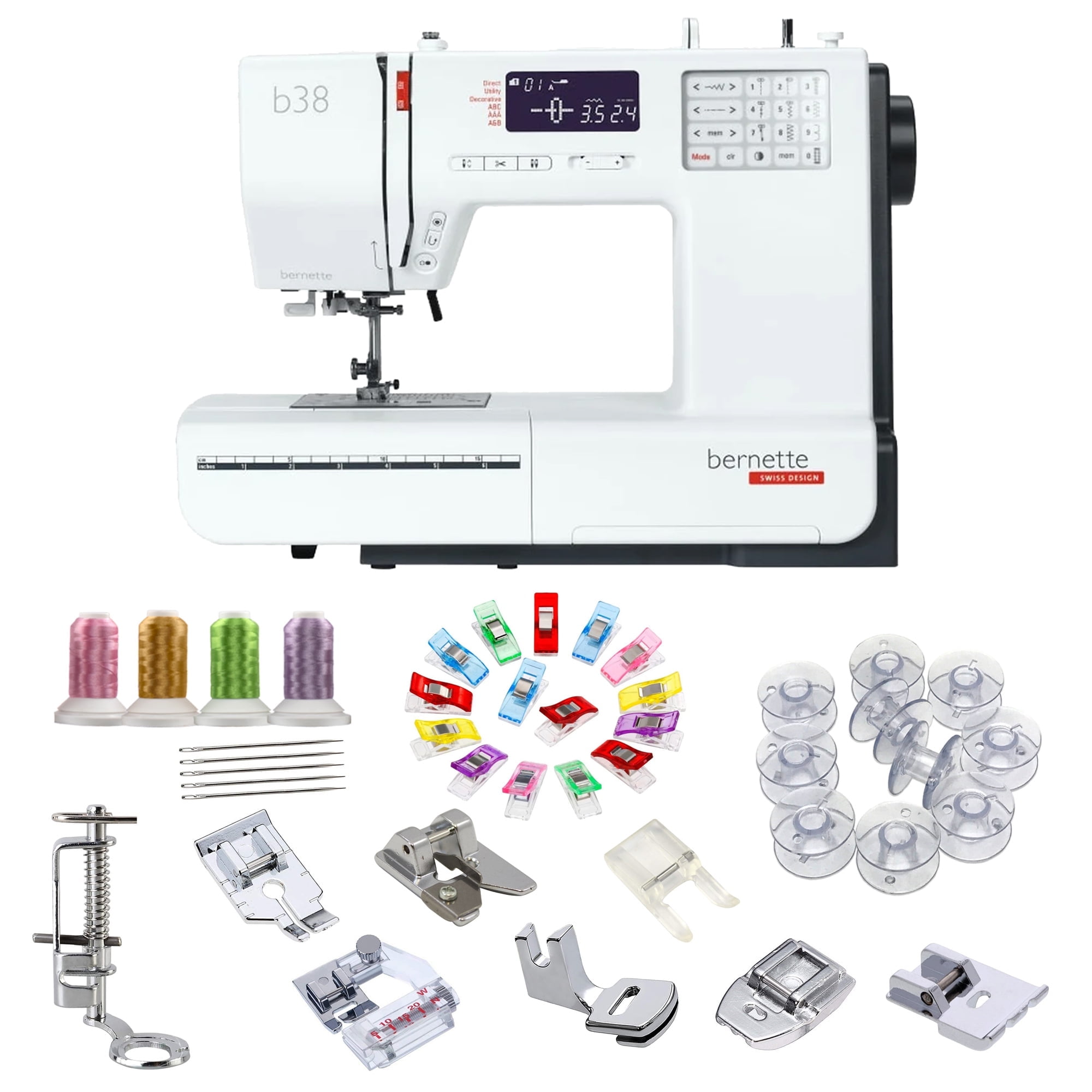 Bernette b38 Swiss Design Computerized Sewing Machine with $249 Bonus Bundle