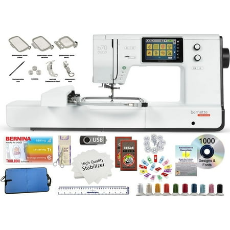 Bernette b70 Computerized Embroidery Machine w/Exclusive Bundle
