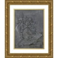 thumbnail image 1 of Bernhard Strigel 15x18 Gold Ornate Wood Frame and Double Matted Museum Art Print Titled - Pair of Lovers with the Devil and Cupid (1503), 1 of 4