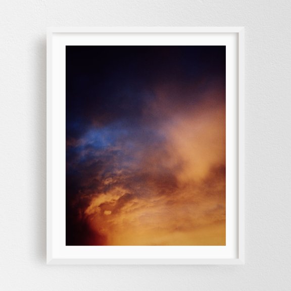 The Bernhausen Sky 2 - Bernhausen Baden-Württemberg Germany Photography Sunset Abstract Skyline Nature Scenic Moody White Framed Wall Art Print 6 x 8 inches