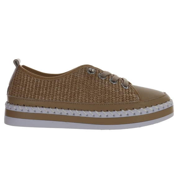 Bernie Mev Women’s Jodie Weave Leather Lace-Up Sneakers with Textured Finish