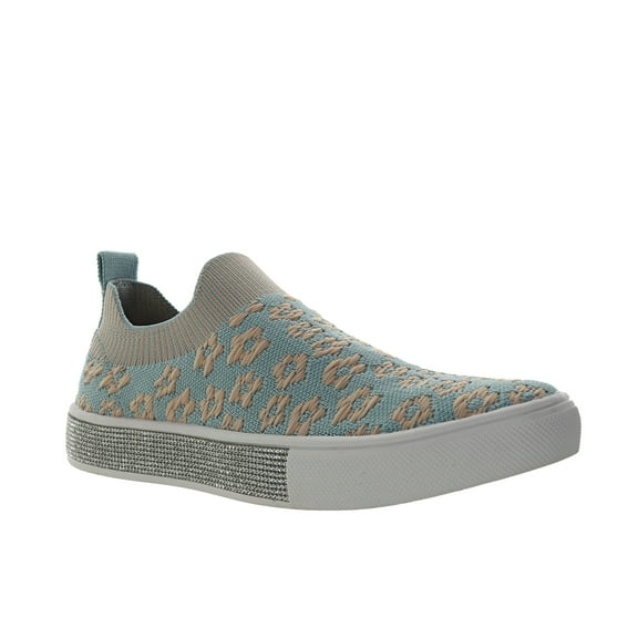 Bernie Mev Women's Silky Knit Flat Shoes with Rhinestones