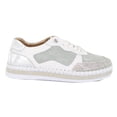 thumbnail image 1 of Bernie Mev Women’s TW Billie Leather Lace-Up Sneakers with Crystal Detail, 1 of 2