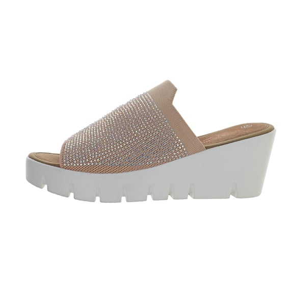 Bernie Mev Women's Venti Crystal Wedge Heel Sandal