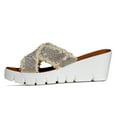 thumbnail image 1 of Bernie Mev Women's Venti Vivianne Wedge Heel Sandal, 1 of 1