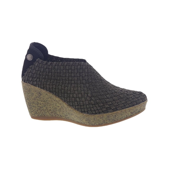 Bernie Mev Womens Sexy Woven Metallic Wedge Heels 38