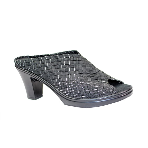 Bernie Mev's Womens Stella High Heel Mule with Peep Toe