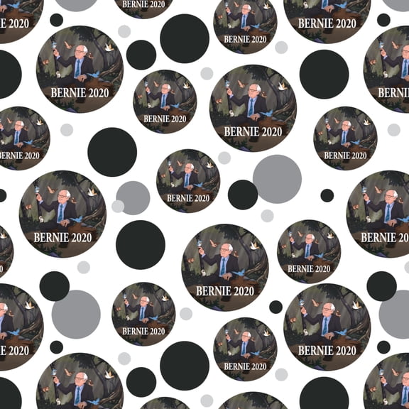Bernie Sanders 2020 with Birds In A Forest Retro Cartoon Premium Gift Wrap Wrapping Paper Roll