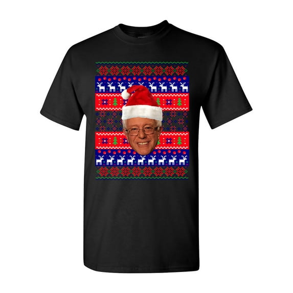 Bernie Sanders Bern Reindeer Ugly Christmas Funny DT Adult T-Shirt Tee