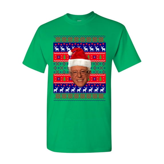 Bernie Sanders Bern Reindeer Ugly Christmas Funny DT Adult T-Shirt Tee