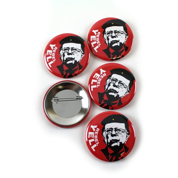 Bernie Sanders' Rebel Yell Che Guevara Campaign Political Pinback Buttons - 2.25 Inch Round - 5 Pack